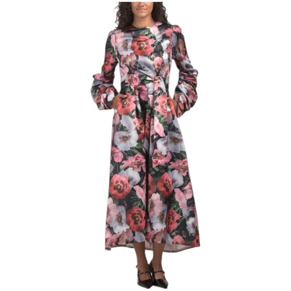 NANCY YANG Floral Long Sleeve Gown - Picture 1 of 3